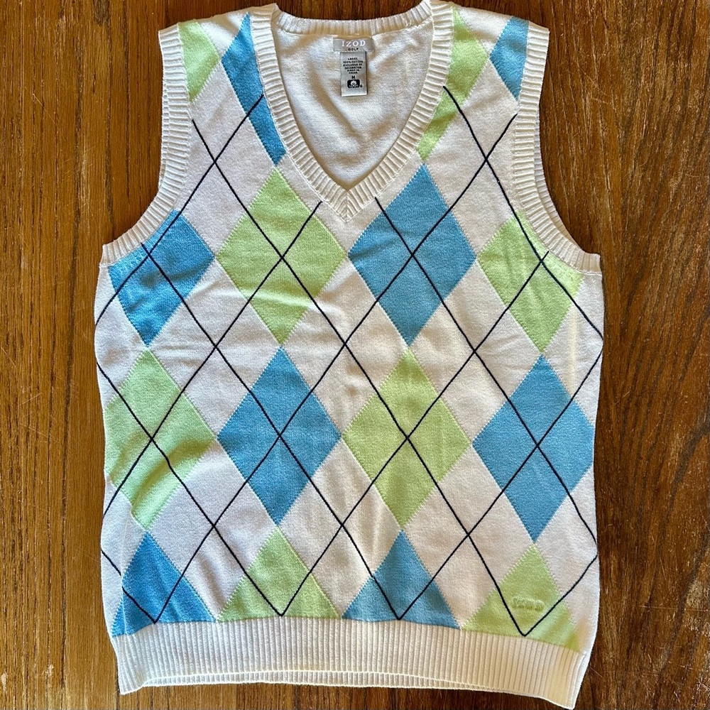 IZOD Preppy Argyle Diamond Women’s Golf Sweater Vest Cotton
Size M - Picture 2 of 7
